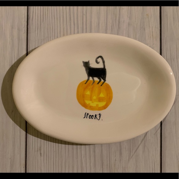 New Rae Dunn Artisan Collection Halloween 🎃 Theme 5pc Plate Set - Picture 7 of 15